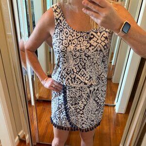 Lilly Pulitzer Jarrett Romper Bright Navy Pineapple Party